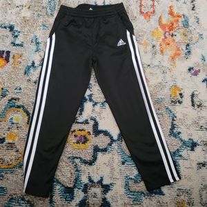 Adidas track pants - Black/White - Girls Size 7